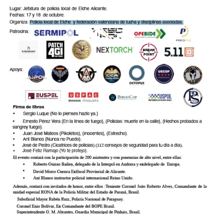 PROGRAMA 1ER CONGRESO GRAPPLING POLICIAL Y MILITAR