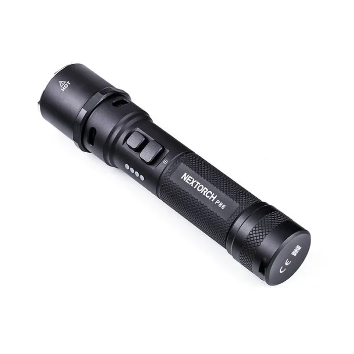 NEXTORCH P86 - LINTERNA TÁCTICA CON SILBATO DE 120 DB Y 1600 LÚMENES