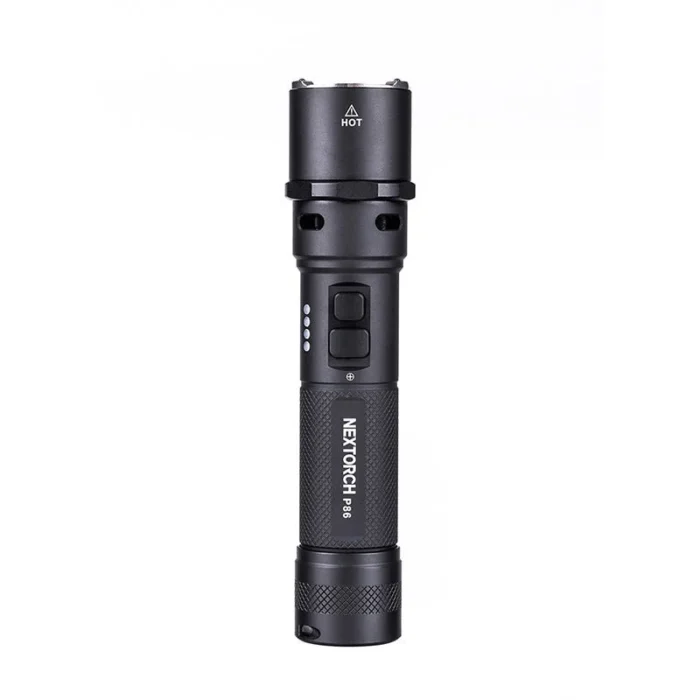 NEXTORCH P86 - LINTERNA TÁCTICA CON SILBATO DE 120 DB Y 1600 LÚMENES