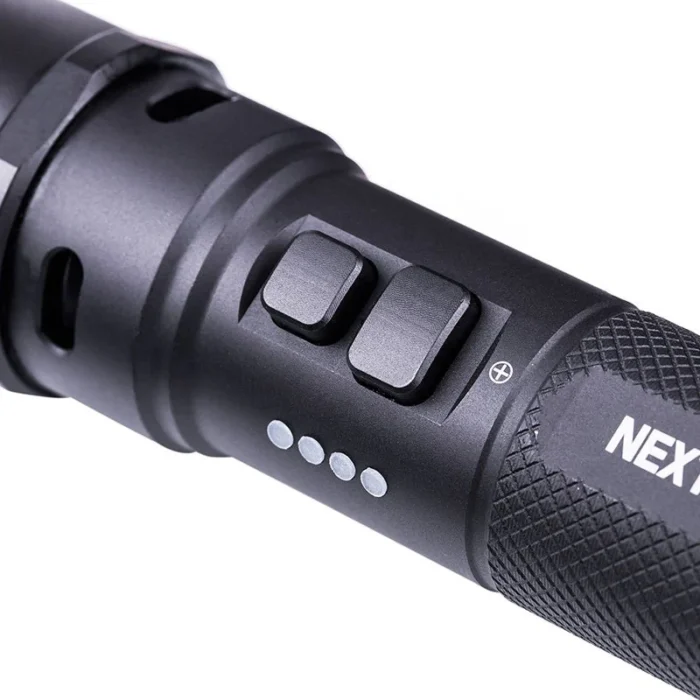 NEXTORCH P86 - LINTERNA TÁCTICA CON SILBATO DE 120 DB Y 1600 LÚMENES