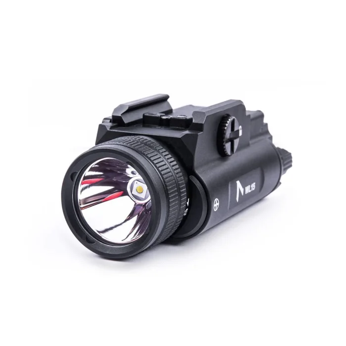 Detalle del reflector y lente de la linterna táctica NEXDOT WL15
