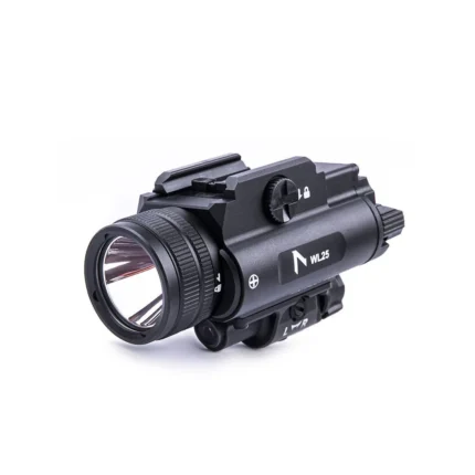 NEXDOT WL25 linterna táctica con láser integrada vista en ángulo