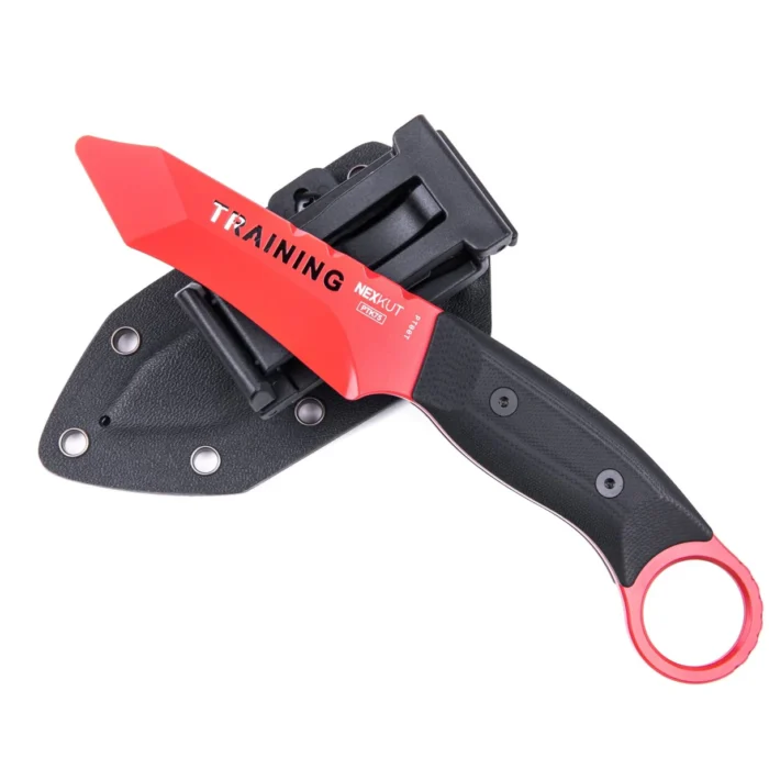 NEXKUT PTK75 Training cuchillo de entrenamiento con hoja roja