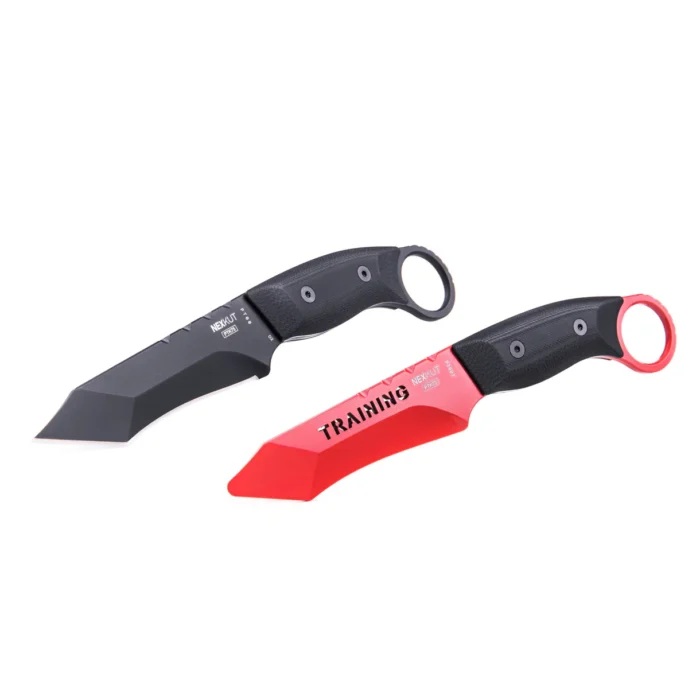 Vista lateral del cuchillo NEXKUT PTK75 con empuñadura ergonómica
