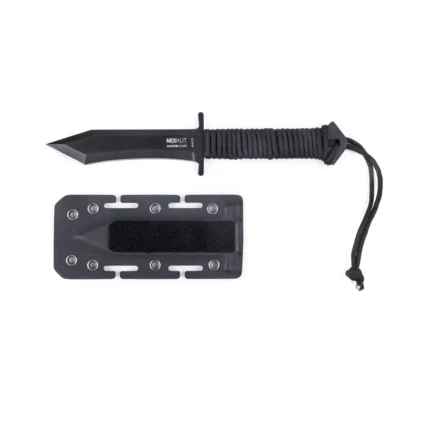 NEXKUT Shadow Guard cuchillo táctico con funda Kydex vista superior