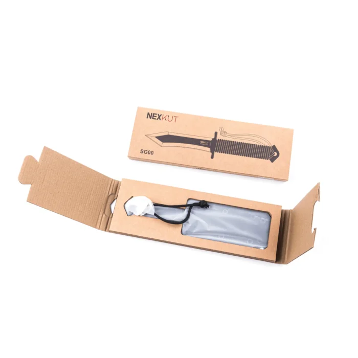 NEXKUT Shadow Guard cuchillo de supervivencia presentación en caja